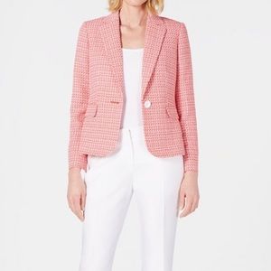 Le Suit Suit Jacket in Red & White NWOT
